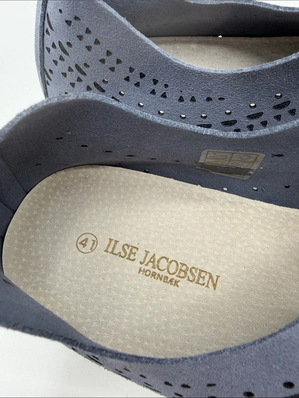 Ilse Jacobsen Gray Perforated Slip-On Loafers - Picture 4 of 8